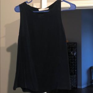 Navy Sleeveless Blouse